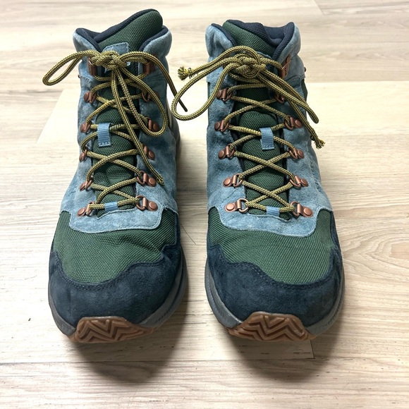 Merrell Boots Men Sz 15 Ontario Mid See America Hiking Shoes Blue Waterproof - Picture 6 of 16